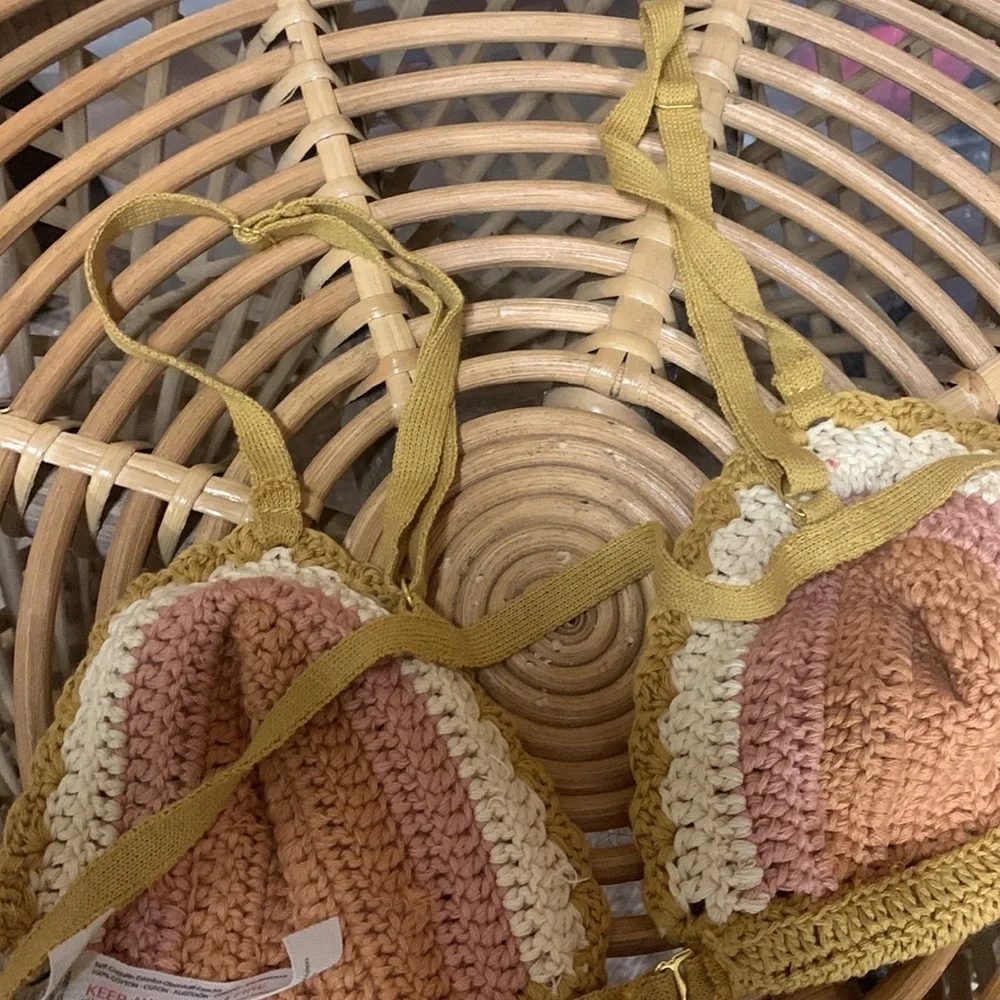 Free people crochet bralette size small new